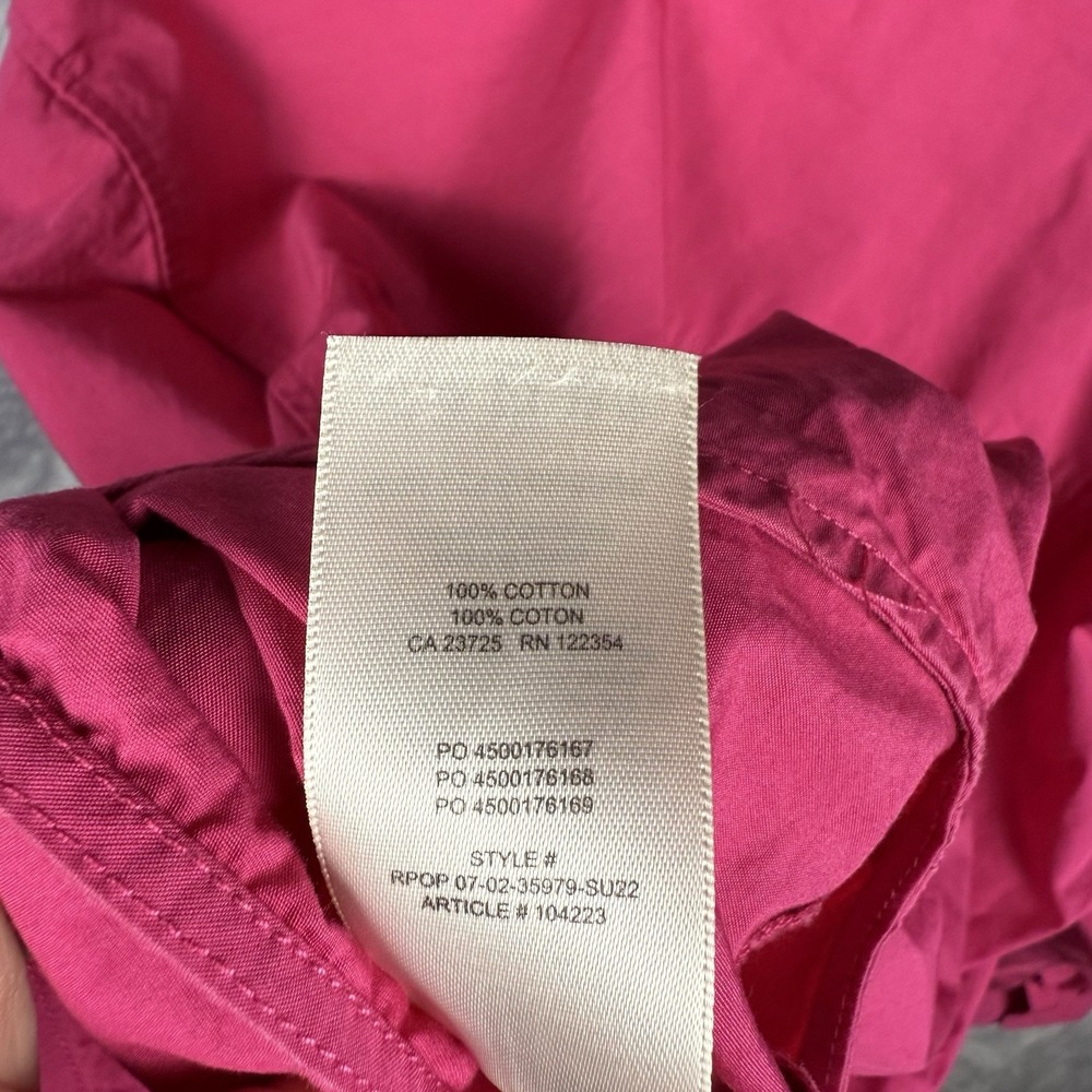 Aritzia Wilfred Free‎ Women's Shirt Button Up Large Cotton Pink Preppy Career - Picture 4 of 6